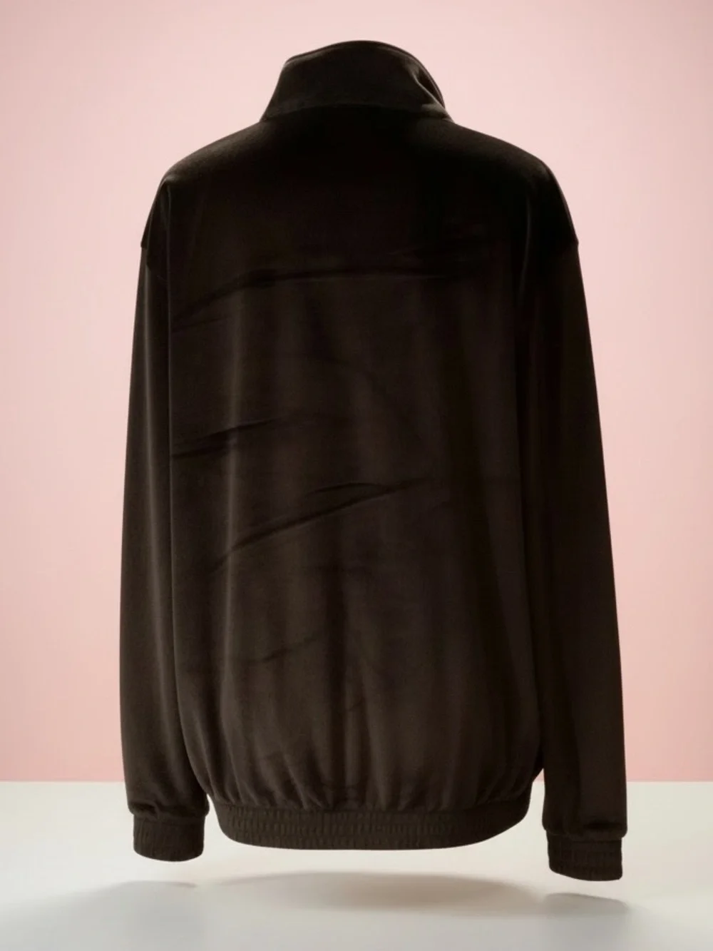 Jeffree Star Black Velour Zip-Up Jacket with Star Detail Large